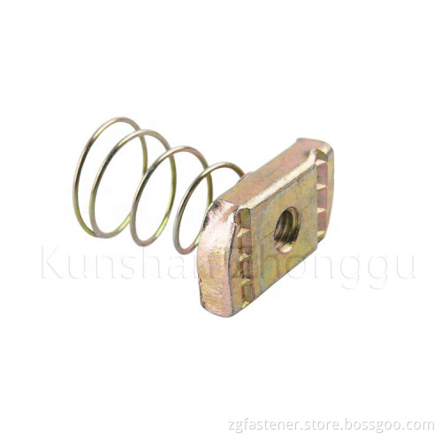 yellow zinc spring nuts Galvanized nuts